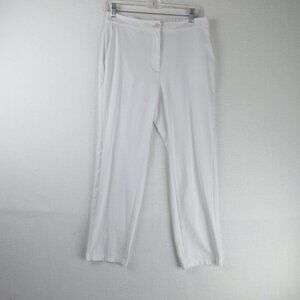 Eileen Fisher White Straight Leg Ponte Pants Size S